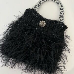 Awesome Vintage Y2K Feather Plume Bag
